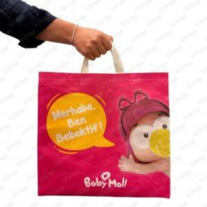 Lamineli 3D Körüklü Parlak Opp'Li Tela Nonwoven Çanta 6 Bez Canta 475X39Cm Lamineli Bez Canta 03