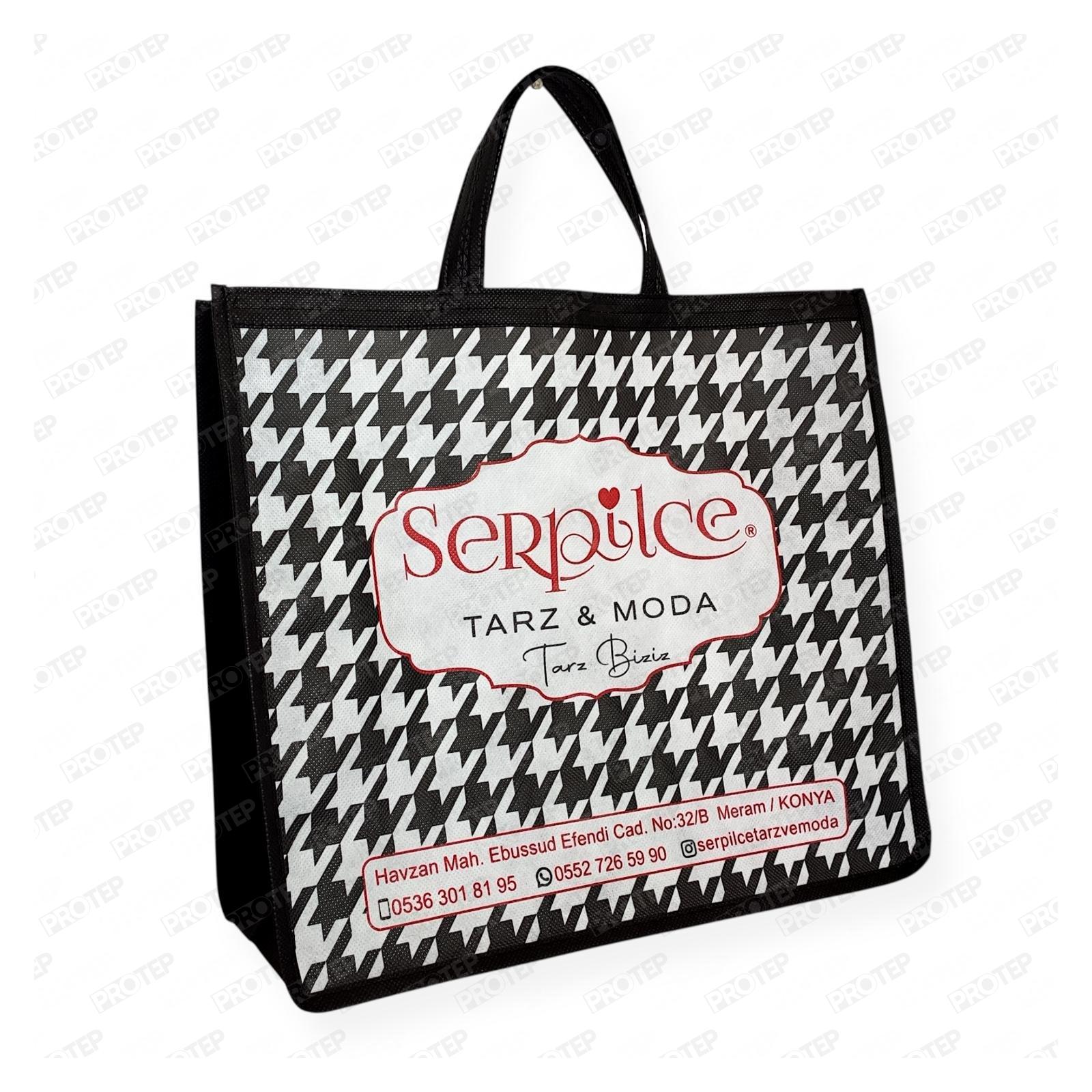 Dikişli Nonwoven Giyim Alışveriş Çantası 1 Dikişli Nonwoven Giyim Alışveriş Çantası