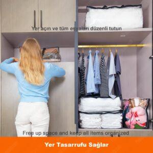 Giysi Saklama Yorgan Battaniye Yatak Yorgan Cantasi 8