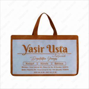 Künefeci Kadayıfçı Tatlıcı Dikişli Nonwoven Tela Bez Çanta