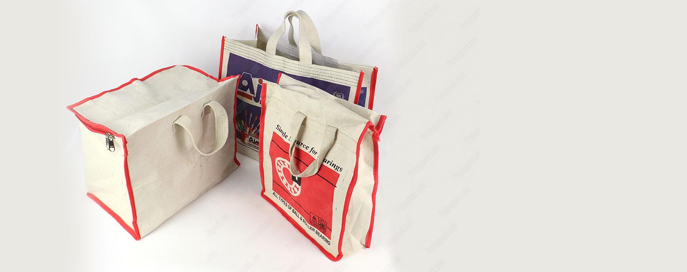 Bez Çanta İmalatı 2 Kanvas Jut Gabardin Rips Pamuk Bez Canta Uretici