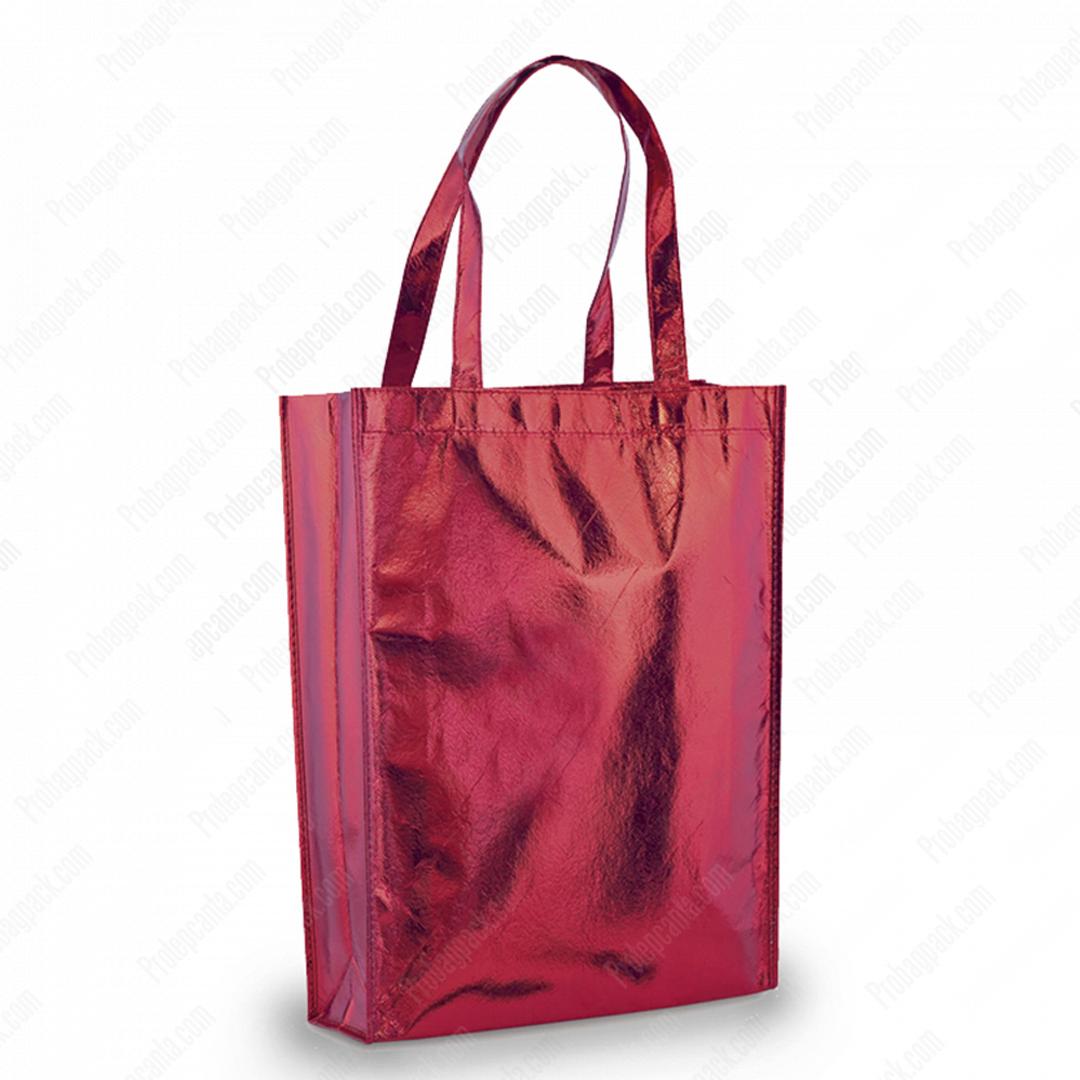 Metalik Kaplamalı Lamineli Nonwoven Çanta 1 Metalik Kaplamalı Lamineli Nonwoven Çanta