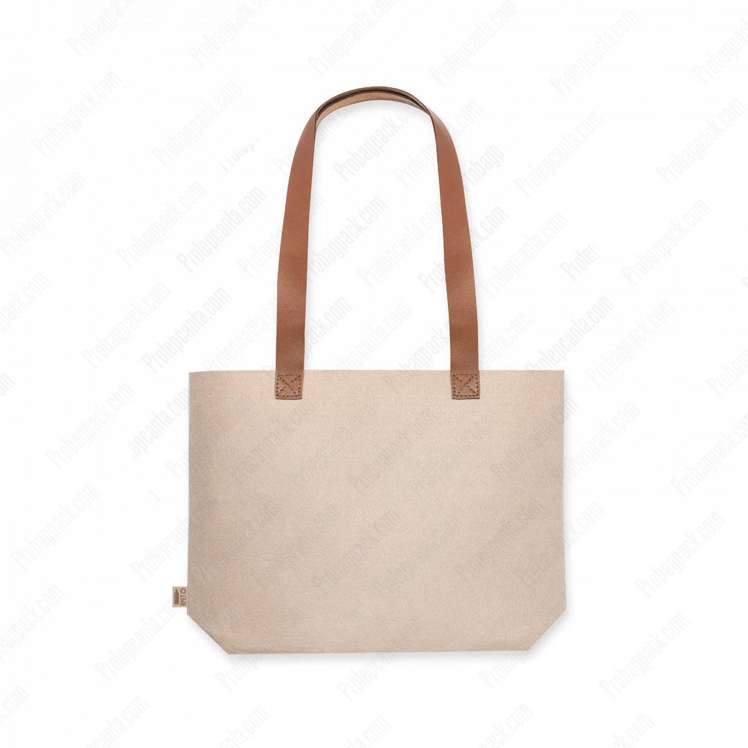 Natural Keçe Bez Tote Taşıma Çantası 6 Natural Keçe Bez Tote Taşıma Çantası - Görsel 6