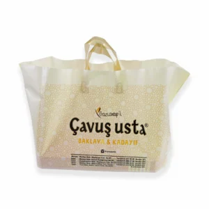 Yumuşak Saplı Baskılı Plastik Naylon Tatlıcı Çantası