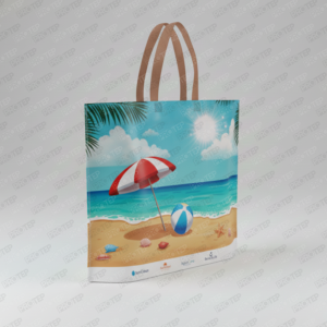 Alternative view of Ultrasonik Lamineli Alt Körüklü Plaj Çantası