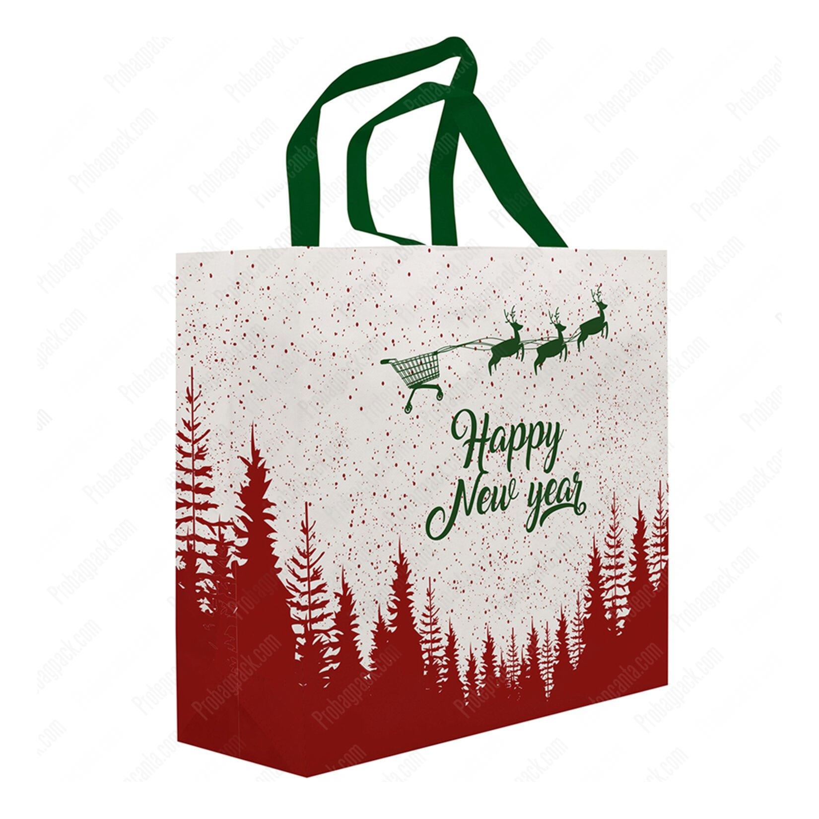 Yeni Yıl Noel Mutlu Yıllar Ultrasonik Nonwoven Bez Çanta 1 Yeni Yıl Noel Mutlu Yıllar Ultrasonik Nonwoven Bez Çanta