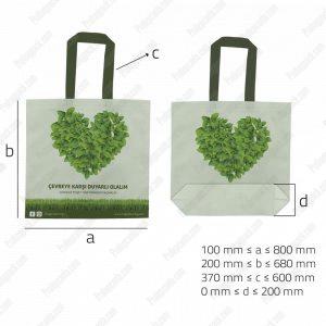 Alternative view of Ultrasonik Tela Nonwoven Alt Körüklü Bez Çanta