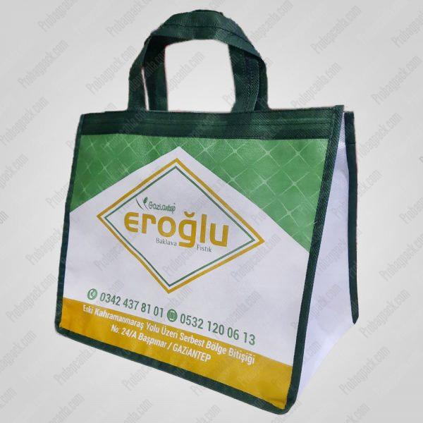 Nonwoven Tela Dikişli Baklava Çantası 25X30X15Cm