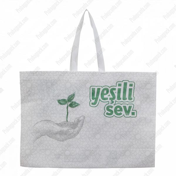 Ultrasonik Kaynaklı Nonwoven Desenli Market Çantası 1 Ultrasonik Kaynaklı Nonwoven Desenli Market Çantası
