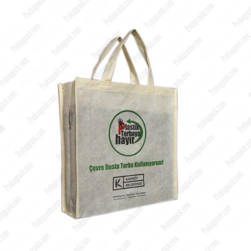 Nonwoven Tela Çevre Dostu Kurum Çantası - 35X40X10Cm 1 Nonwoven Tela Çevre Dostu Kurum Çantası - 35X40X10Cm