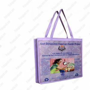 Nonwoven Tela Proje Tanıtım Çantası - 36x30x8 cm