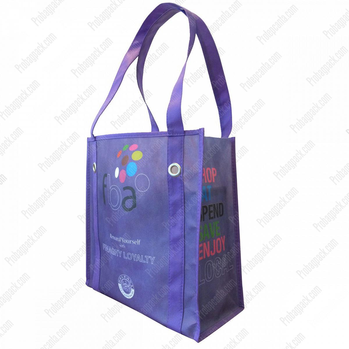 Lüx Boydan Kulplu Kuş Gözlü Nonwoven Tela Çanta 1 Lüx Boydan Kulplu Kuş Gözlü Nonwoven Tela Çanta