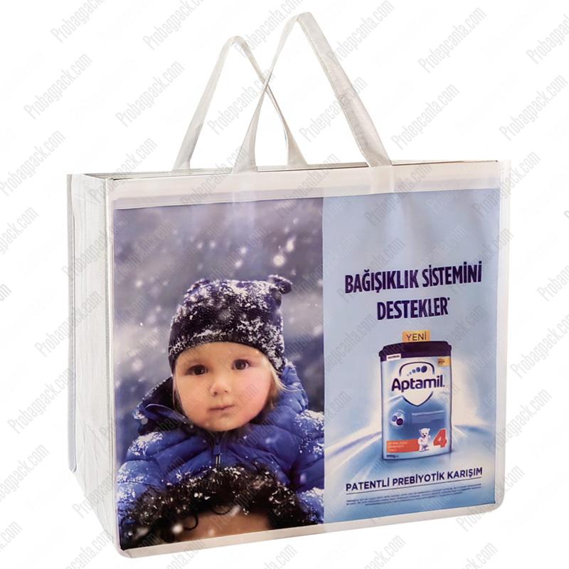 Dikişli Nonwoven Tela Alışveriş Çantası 1 Dikişli Nonwoven Tela Alışveriş Çantası