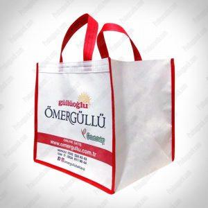 Nonwoven Tela Dikişli Baklava Çantası 25x30x15cm