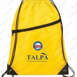 Fermuarlı Cepli İpli Çanta