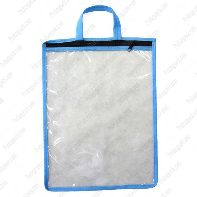 Fermuarlı Körüklü Önü Pvc Nonwoven Tela Çanta 2 Fermuarlı Körüklü Önü Pvc Nonwoven Tela Çanta - Görsel 2