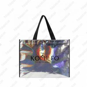 Gumus Lamineli Non Woven Citcitli Tote Hediye Tasima Cantasi 04