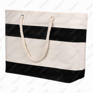 Halat Kulplu Kanvas Tote Plaj Otel Sirket Cantasi 1