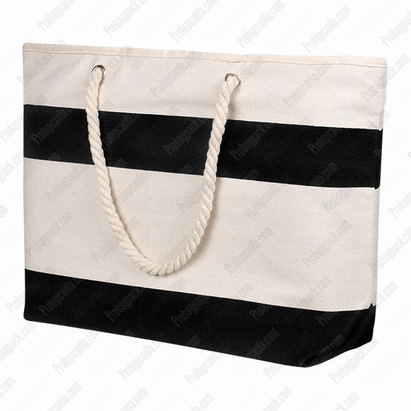 Kuş Gözlü Taban Körüklü Kanvas Tote, Alışveriş, Plaj, Otel Çantası 4 Kuş Gözlü Taban Körüklü Kanvas Tote, Alışveriş, Plaj, Otel Çantası - Görsel 4