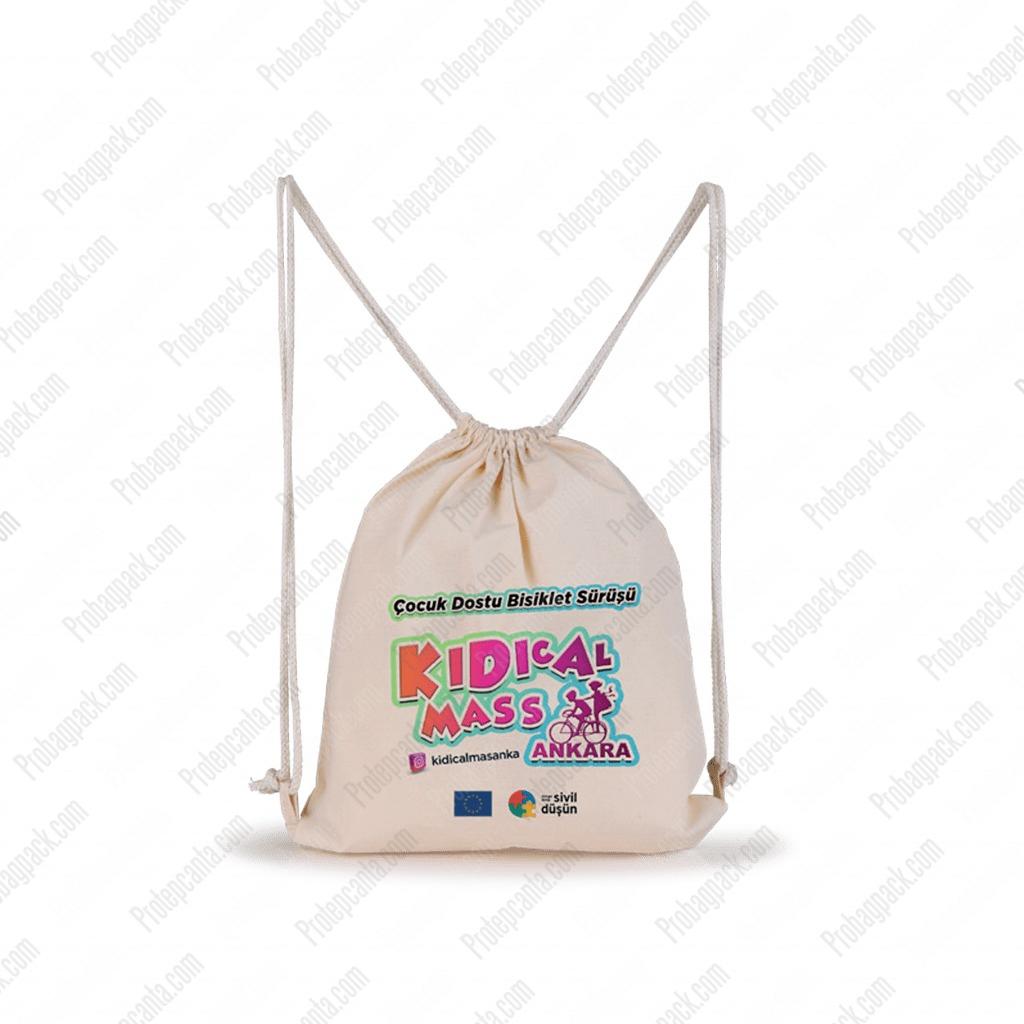 Ham Bez Sırt Çantası - 35X40 Cm 5 Ham Bez Sırt Çantası - 35X40 Cm - Görsel 5