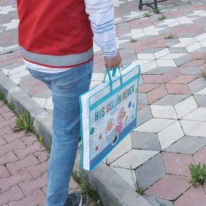 Nonwoven Tela Fermuarlı Hoşgeldin Bebek Projesi Çantası 9 Hosgeldinbebekseti4