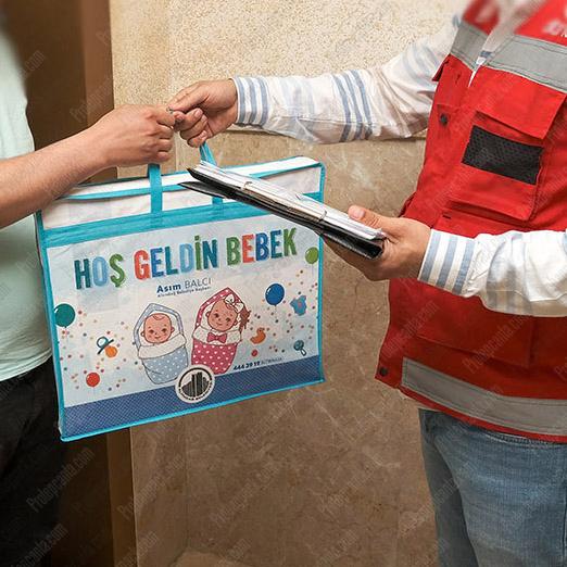 Nonwoven Tela Fermuarlı Hoşgeldin Bebek Projesi Çantası 3 Nonwoven Tela Fermuarlı Hoşgeldin Bebek Projesi Çantası - Görsel 3