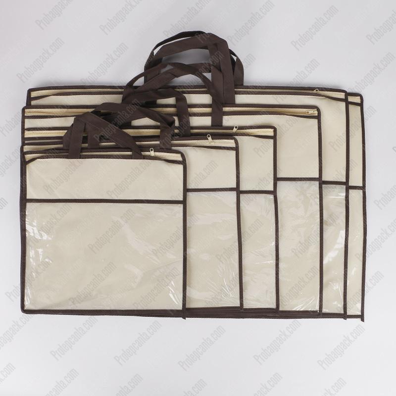 Nonwoven Şeffaf Pvc Li Fermuarlı Kılıf Torba Çanta 2 Nonwoven Şeffaf Pvc Li Fermuarlı Kılıf Torba Çanta - Görsel 2