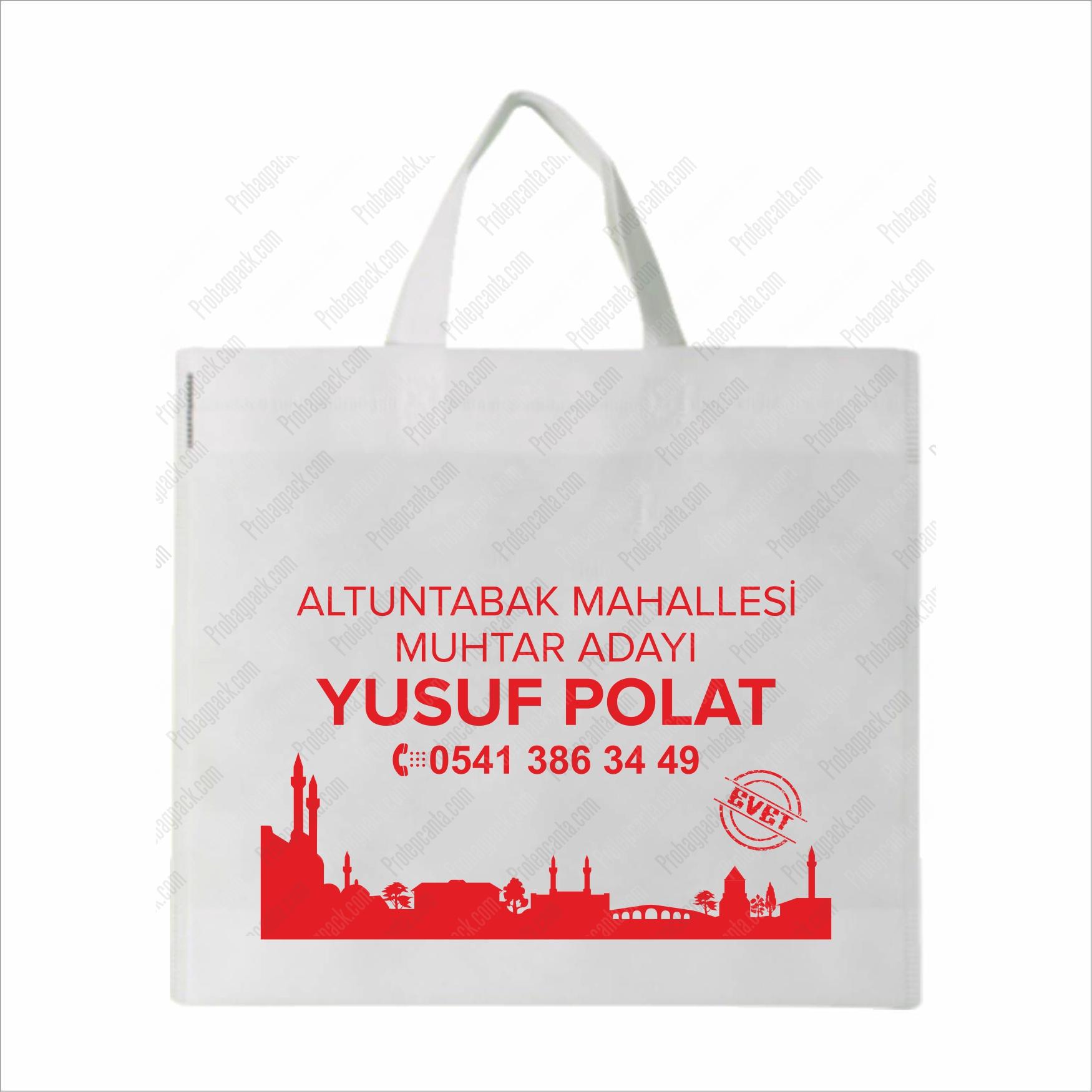 Muhtar Adayı Nonwoven Tela Bez Çanta 3 Muhtar Adayı Nonwoven Tela Bez Çanta - Görsel 3