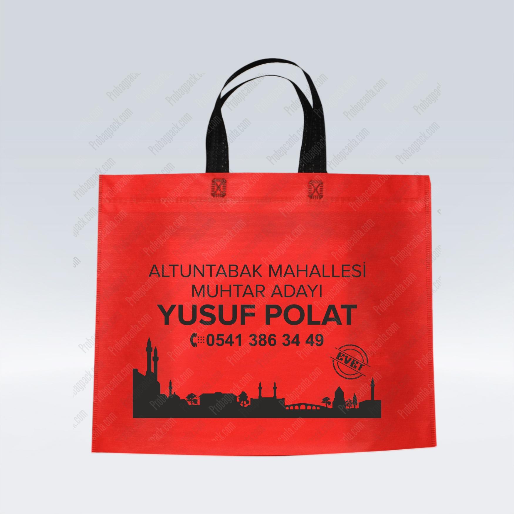 Muhtar Adayı Nonwoven Tela Bez Çanta 2 Muhtar Adayı Nonwoven Tela Bez Çanta - Görsel 2