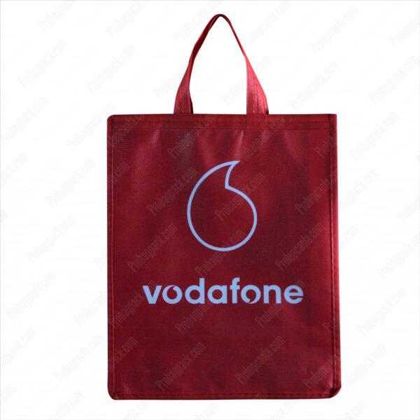 Dikişli Nonwoven Vodafone Bez Çantası