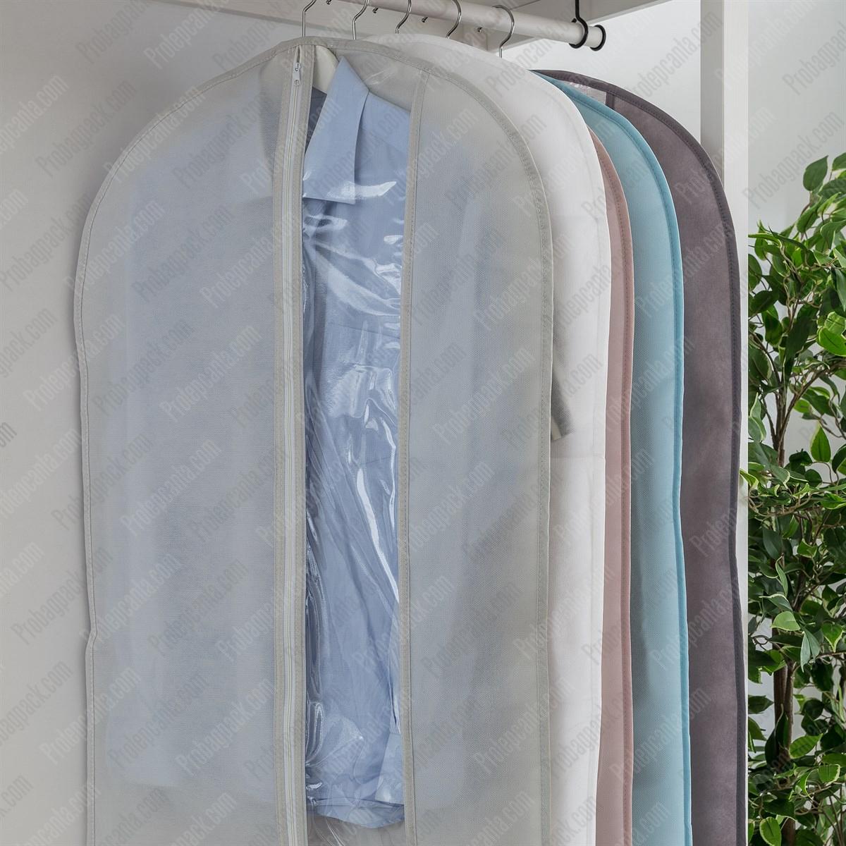 Nonwoven Tela Fermuarlı Pvc Pencereli Takım Elbise Kılıfı 60X160 Cm 5 Nonwoven Tela Fermuarlı Pvc Pencereli Takım Elbise Kılıfı 60X160 Cm - Görsel 5