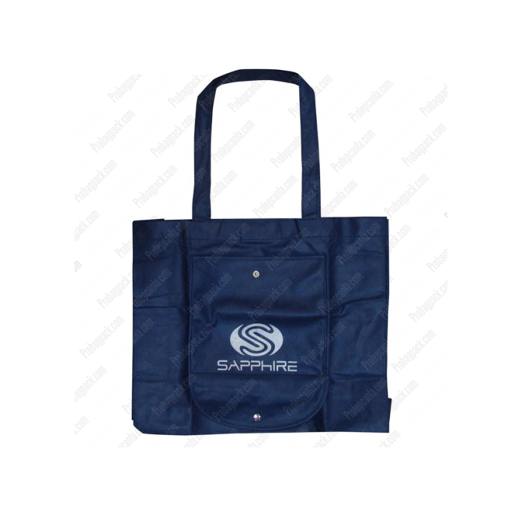 Logo Baskılı Nonwoven Tela Katlanabilir Promosyon Çanta 1 Logo Baskılı Nonwoven Tela Katlanabilir Promosyon Çanta