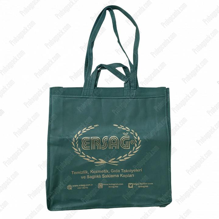 Dikişli Nonwoven Tela Çift Kulplu Ersağ Alışveriş Çantası 1 Dikişli Nonwoven Tela Çift Kulplu Ersağ Alışveriş Çantası
