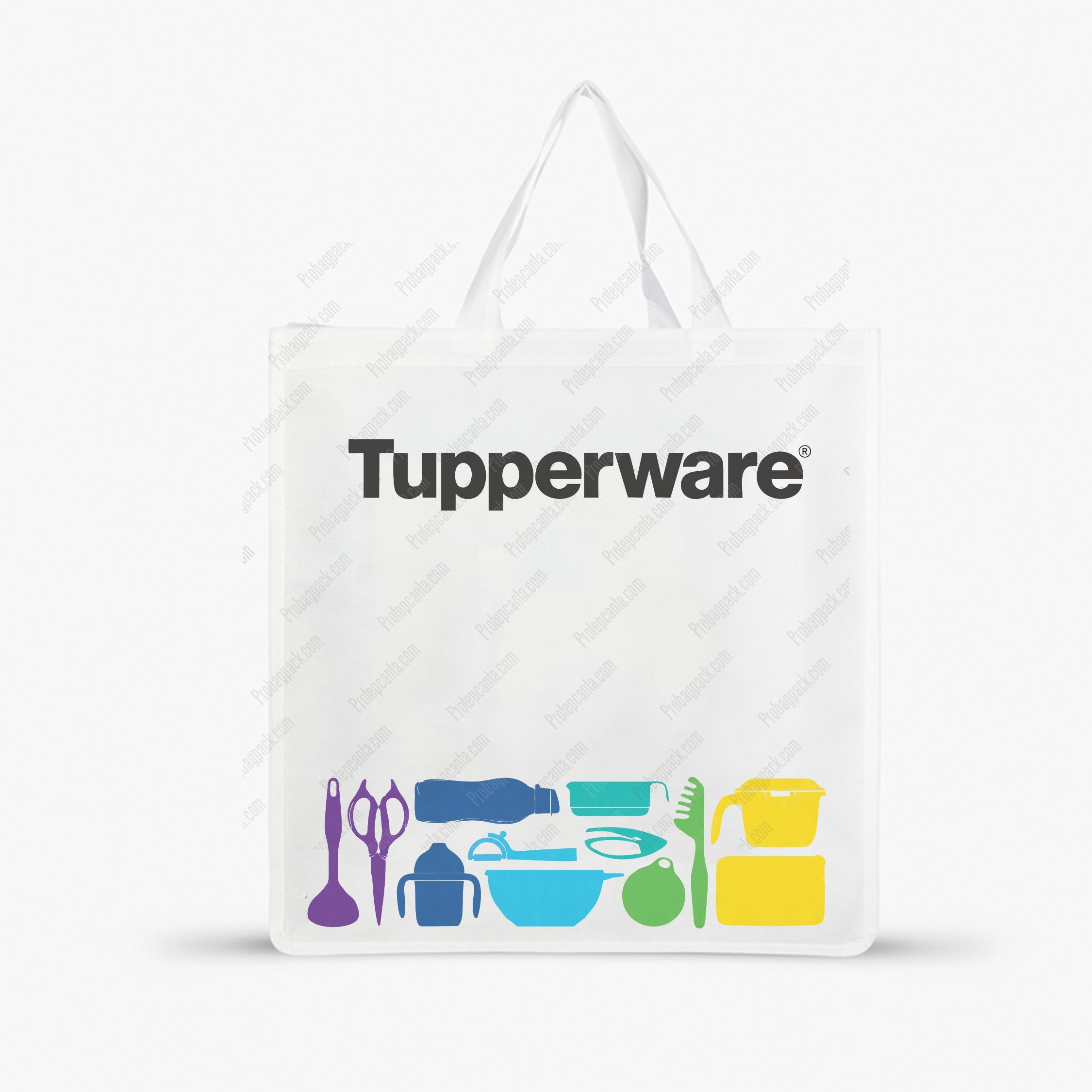 Dikişli Nonwoven Tela Tupperware Alışveriş Çantası 1 Dikişli Nonwoven Tela Tupperware Alışveriş Çantası