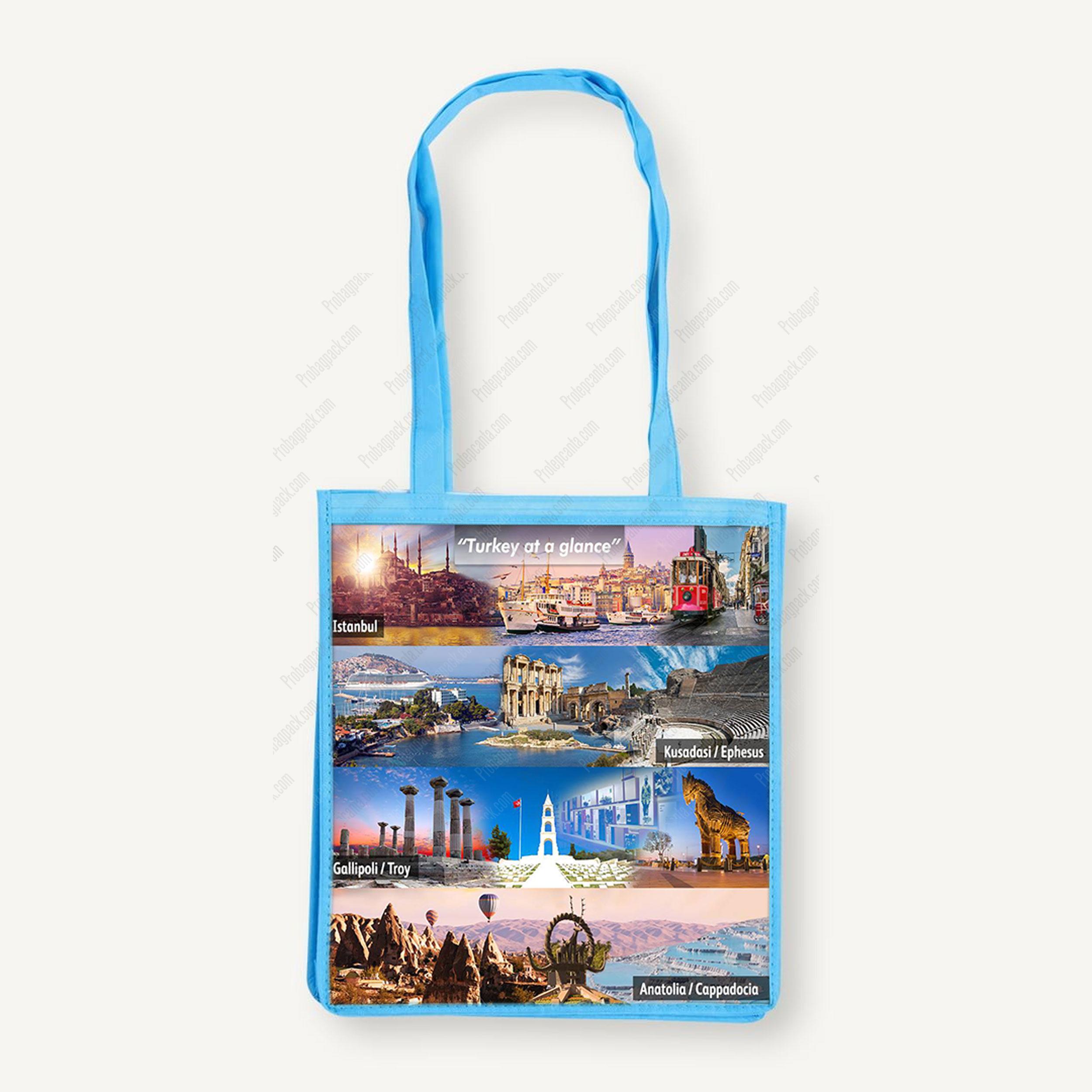 Dikişli Nonwoven Tela Türkiye Turizm Tanıtım Çantası 1 Dikişli Nonwoven Tela Türkiye Turizm Tanıtım Çantası