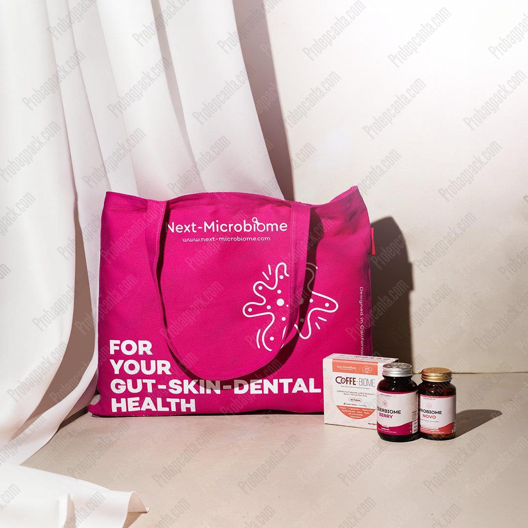 Renkli Pamuk Gabardin Alışveriş Çantası 3 Renkli Pamuk Gabardin Alışveriş Çantası - Görsel 3