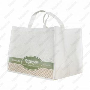 Patisserie Cafe Nonwoven Tela Dikişli Bez Çanta