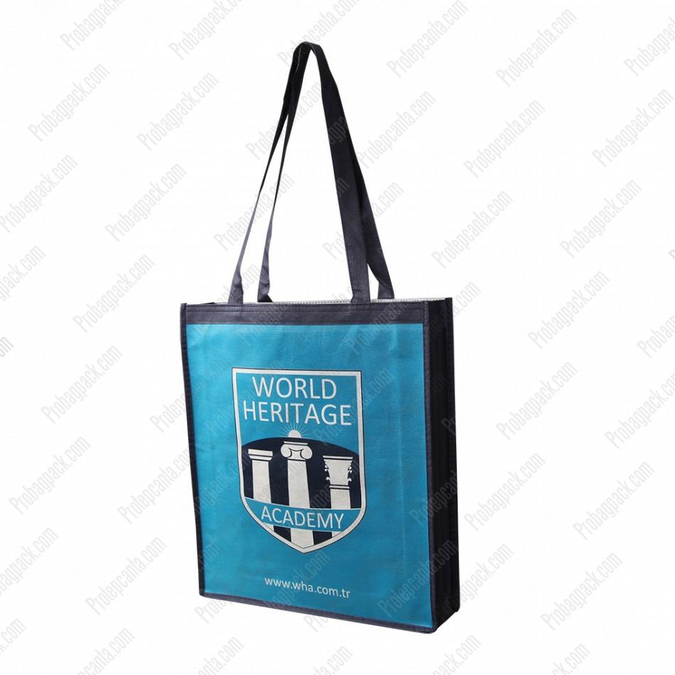 Uzun Kulplu Nonwoven Tela Fuar Çantası - 35X45X10 Cm 1 Uzun Kulplu Nonwoven Tela Fuar Çantası - 35X45X10 Cm