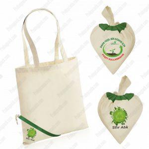 Kalp Şekilli Büzgülü (Dikey) Promosyon Çanta 11 Promosyon Ham Bez Kalpli Canta 10