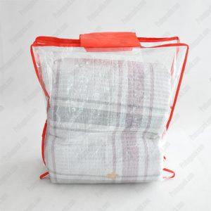 Nonwoven Tela Şeffaf Pvc Battaniye Çantası 8 Seffaf Pvcli Nonwoven Biyeli Battaniye Polar Carsaf Cantasi 4