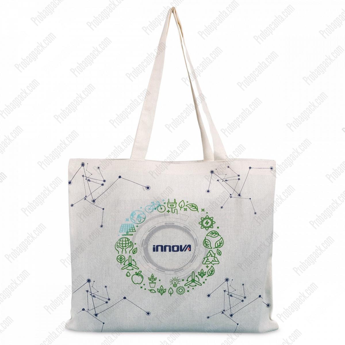 Baskılı Ham Bez Çanta 1 Baskılı Ham Bez Çanta